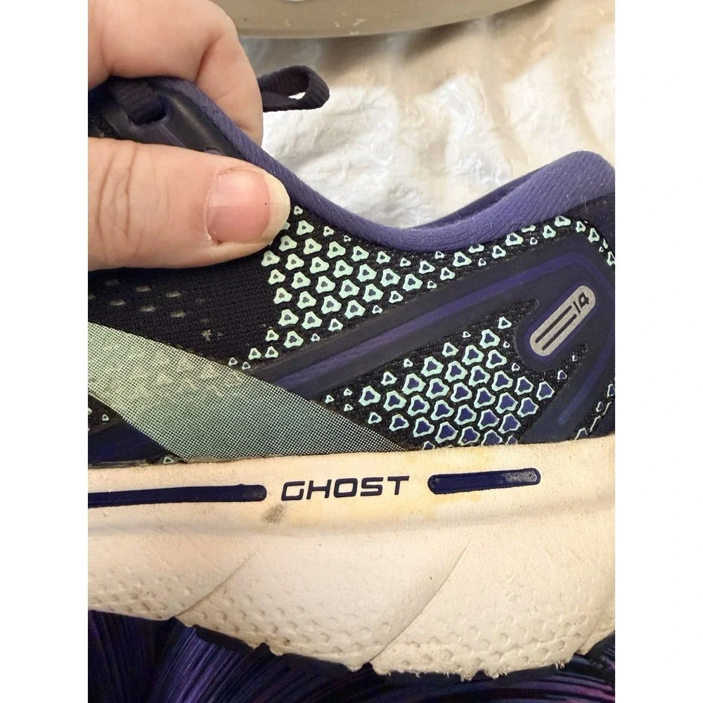Brooks Ghost 14 Womens Running Shoes Navy Purple Seafoam 1203561B446 Size 9